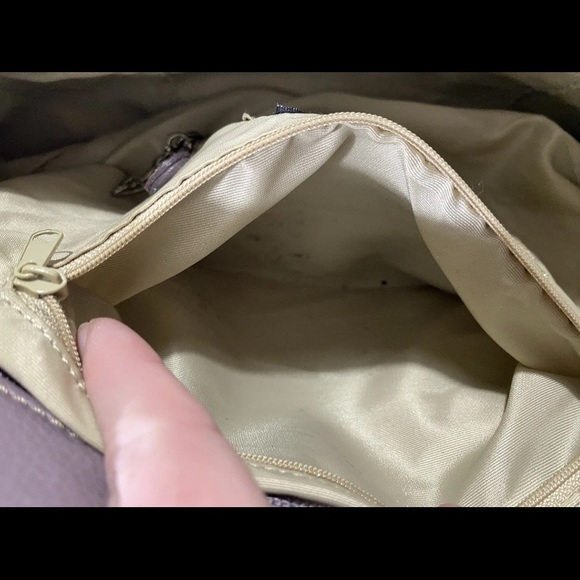 Nine West Lavender Faux Leather Shoulder Bag Purse Barrel Style Pebbled Texture - Picture 9 of 10